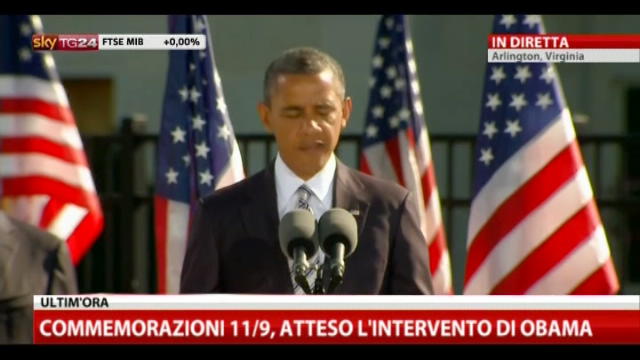 Commemorazione 11/9, parla il Presidente Obama