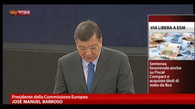Crisi, Barroso: basta dubbi sull'irreversibilità dell'euro