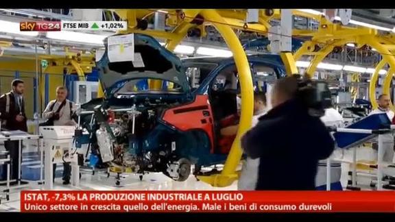 Istat, -7,3% la produzione industriale a luglio
