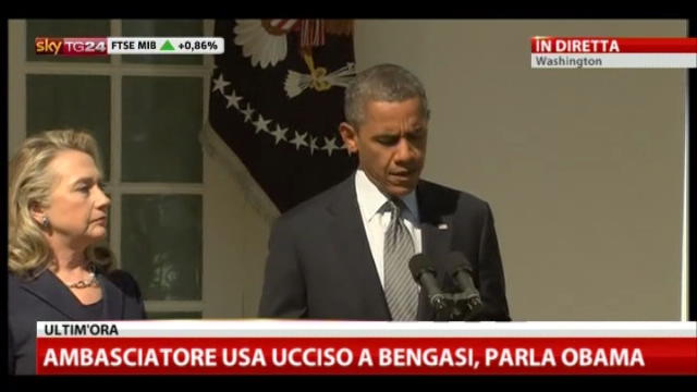 Ambasciatore Usa ucciso a Bengasi, parla Obama