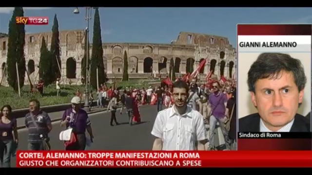 Cortei, Alemanno: troppe manifestazioni a Roma
