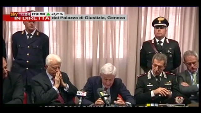 Caso Adinolfi, conferenza stampa a Palazzo Giustizia, Genova
