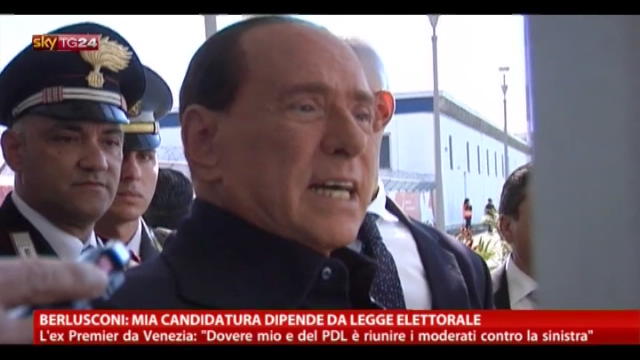 Berlusconi: mia candidatura dipende da legge elettorale
