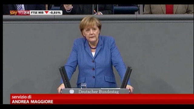 Merkel: sul fondo salvastati l'Italia deciderà da sola