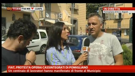 Fiat, protesta operai cassintegrati di Pomigliano