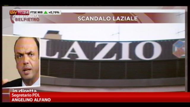 Scandalo Lazio, Alfano: la Polverini è una vittima