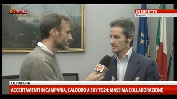 Campania, Caldoro a SkyTg24: massima collaborazione