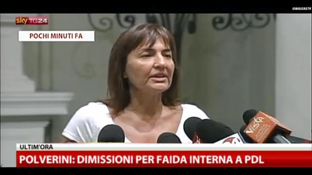 2- Lazio, Polverini: "Dimissioni per faida interna al Pdl"