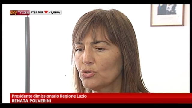 Polverini a Sky Tg24: Berlusconi mi ha sempre incoraggiato
