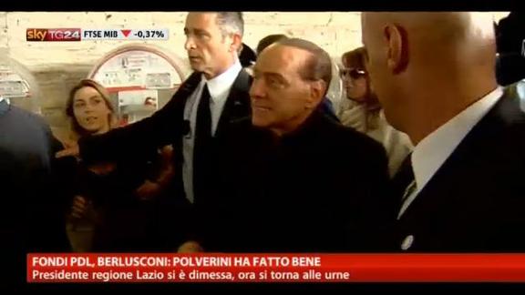 Fondi PDL, Berlusconi: Polverini ha fatto bene