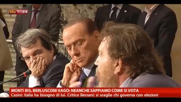 Monti bis, Berlusconi vago: neanche sappiamo come si vota