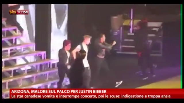 Arizona, malore sul palco per Justin Bieber
