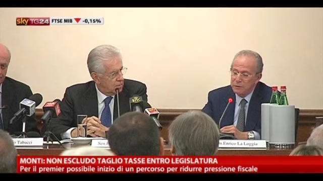 Monti: non escludo taglio tasse entro legislatura
