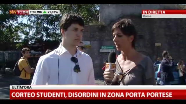 Manifestazione studenti, disordini a Roma