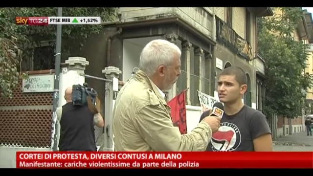Cortei di protesta, diversi contusi a Milano