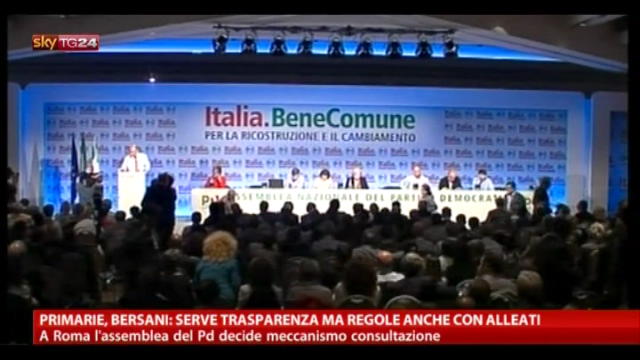 Primarie, Bersani: serve trasparenza ma anche regole