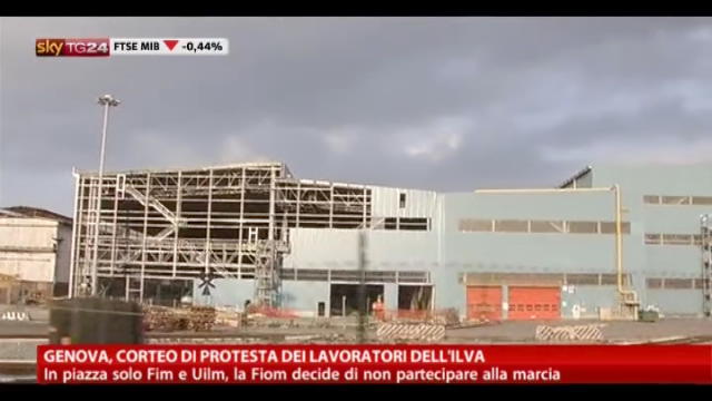 Corteo dei lavoratori Ilva a Genova