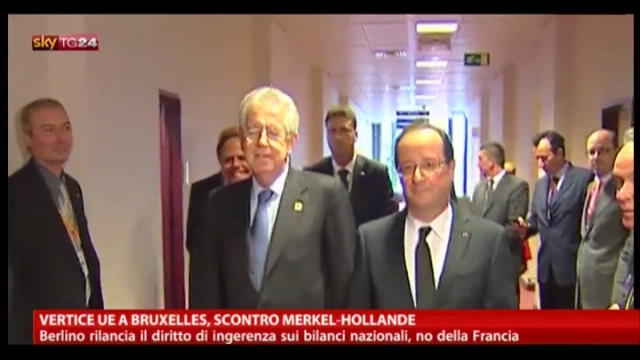 Vertice UE a Bruxelles, scontro Merkel-Hollande