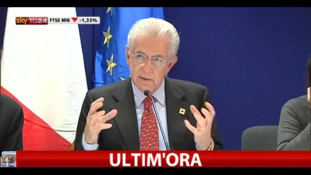 Monti in conferenza a Bruxelles
