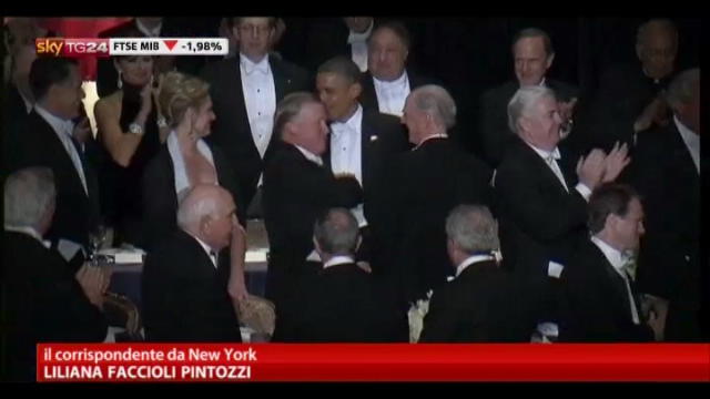 Usa 2012, cena a New York per Obama e Romney