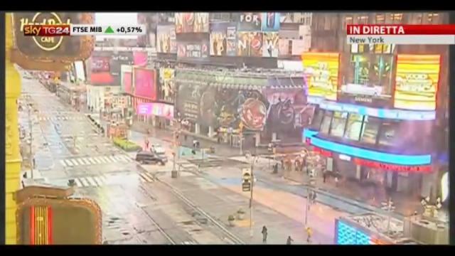 Uragano Sandy, Time Square deserta: il video