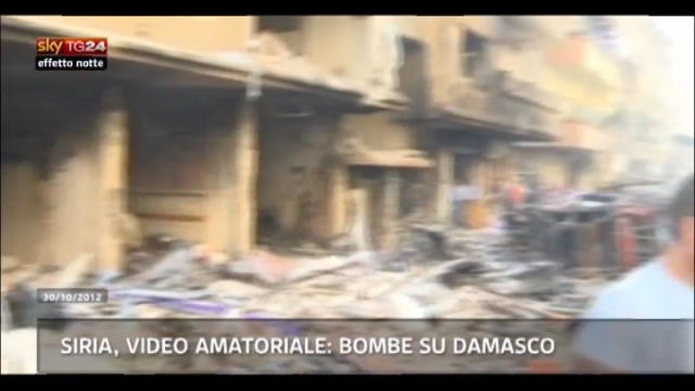 Effetto notte - Siria, video amatoriale: bombe su Damasco