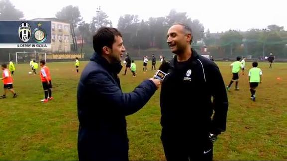 Juventus-Inter, scuola calcio bianconera ai piedi dell'Etna