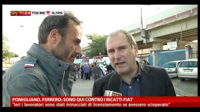 Pomigliano, Ferrero: sono qui contro ricatti Fiat