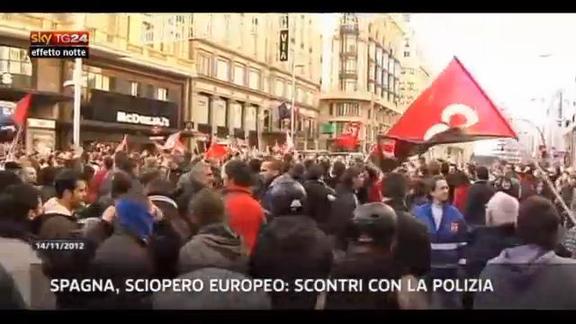Effetto Notte, Spagna: Sciopero Europeo, scontri violenti