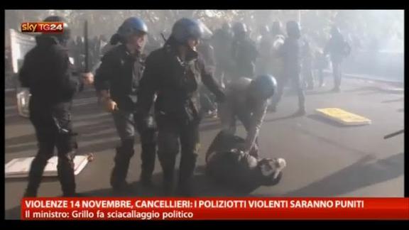 Violenze 14 novembre, Cancellieri:puniti poliziotti violenti