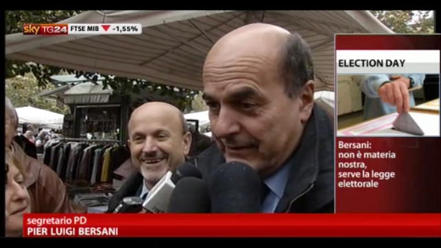 Election Day, Bersani: rispettare prerogative Napolitano