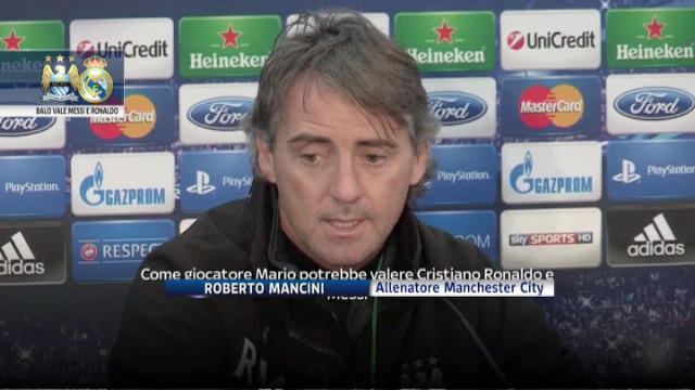 Mancini: "Balotelli? Sarebbe come Messi, se lavorasse sodo"