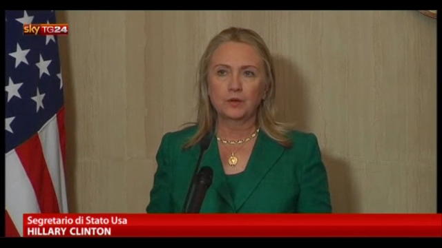 Hillary Clinton: Stati Uniti accolgono il cessate il fuoco