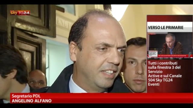 Primarie, Alfano: nessuna confusione, Berlusconi d'accordo
