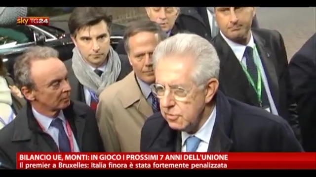 Bilancio Ue, Monti: in gioco i prossimi 7 anni dell'unione