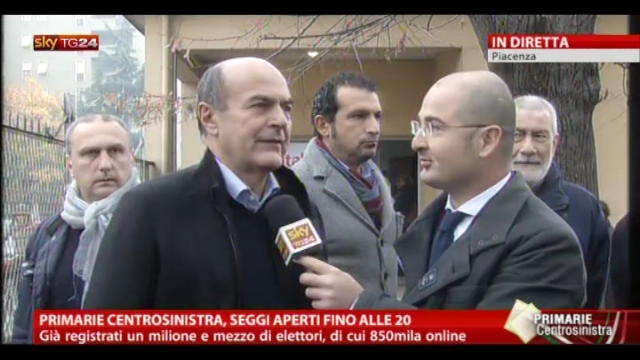 Bersani: ero sicuro di alta partecipazione