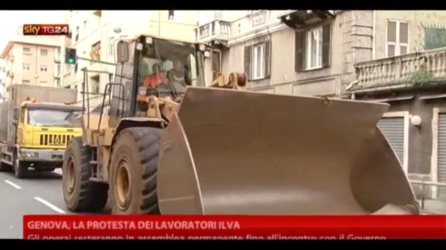 Genova, la protesta dei lavoratori Ilva