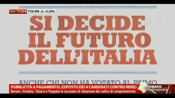 Pubblicità a pagamento,esposto dei 4 candidati contro Renzi