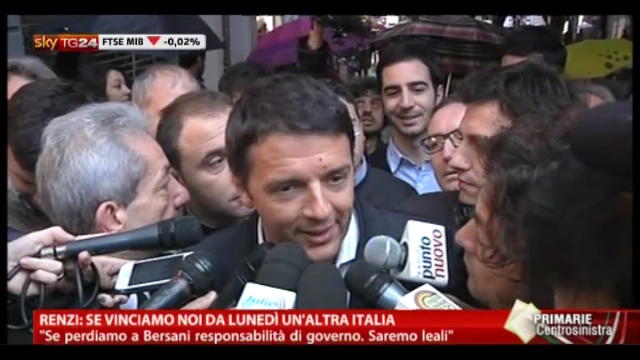 Renzi: se vinciamo noi da lunedì un'altra Italia