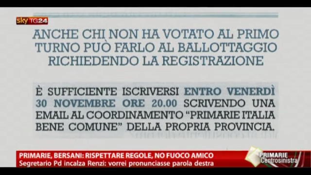 Primarie, Bersani: votare per me stando nelle regole