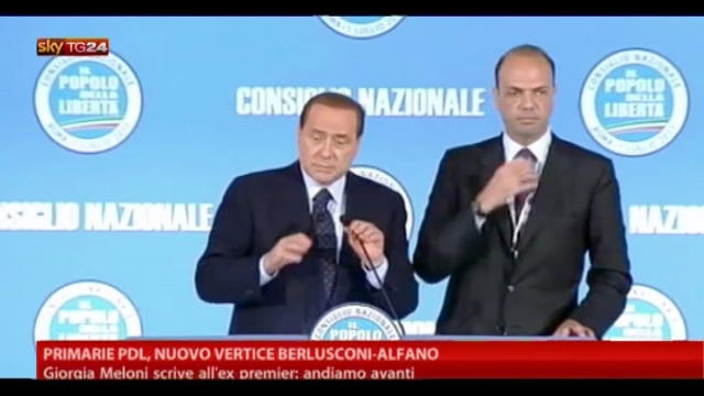 Primarie Pdl, nuovo vertice Berlusconi-Alfano