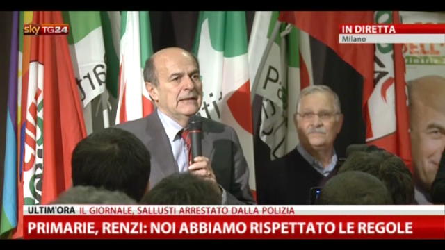 Ballottaggio, Bersani incontra sostenitori e volontari