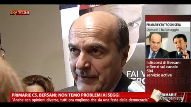 Primarie, Bersani: non temo problemi ai seggi