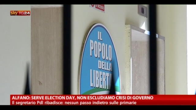 Alfano: serve election day, non escludiamo crisi di governo