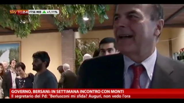 Governo, Bersani: in settimana incontro con Monti
