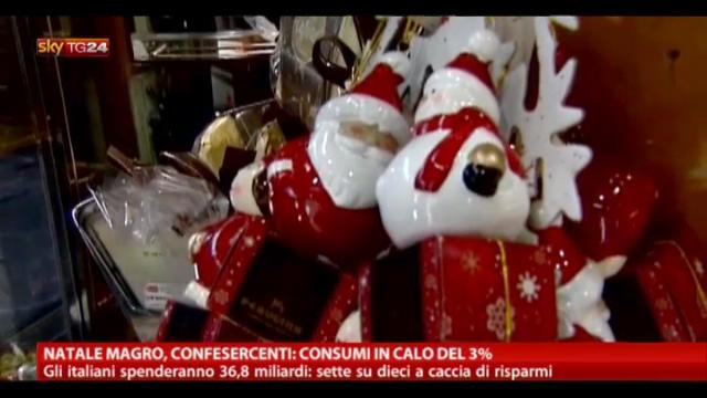 Natale magro, Confesercenti: consumi in calo del 3%