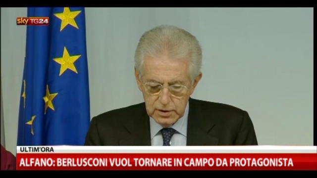 Monti: "Sono in contatto con Napolitano"