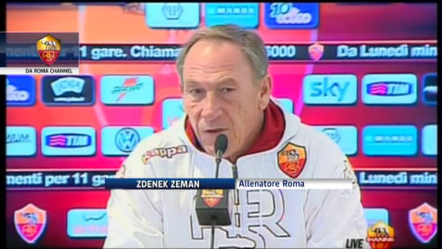 Roma, Zeman alla vigilia della gara con la Fiorentina