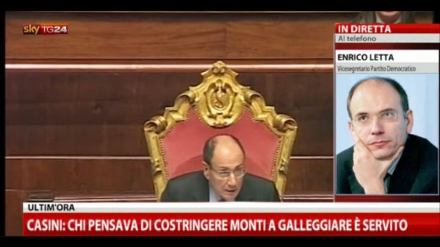 Dimissioni Monti, il commento di Enrico Letta (PD)