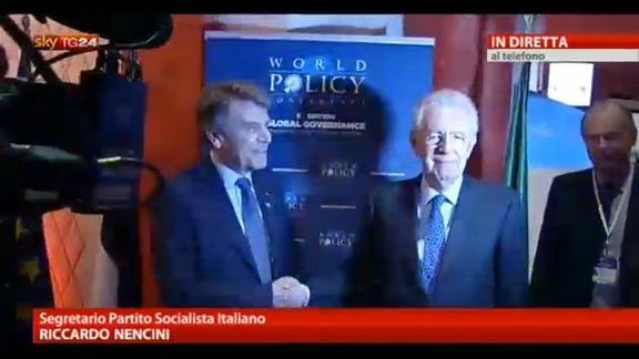 Dimissioni Monti, Le parole di Riccardo Nencini